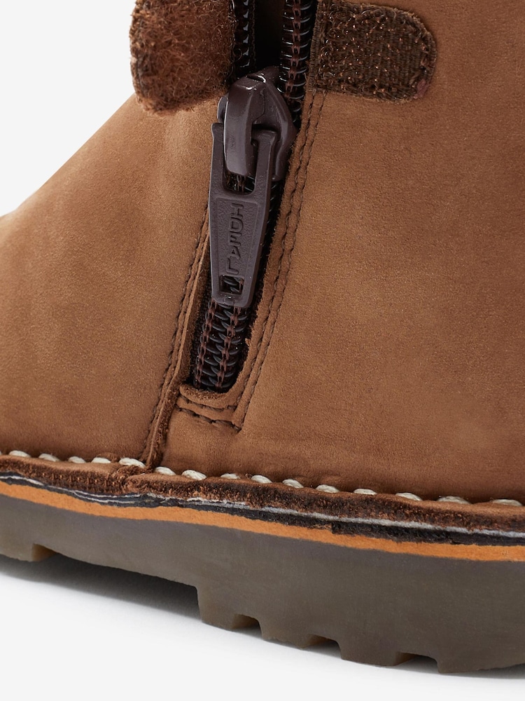 Taupe Brown Standard Fit (F) Warm Lined Leather Chelsea Boots - Image 5 of 5