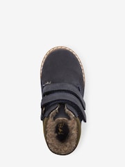 Blue Wide Fit (G) Leather Thermal Thinsulate™ Lined Touch Fastening Work Boots - Image 3 of 5