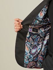 Burgunderrot - Slim Fit - Samt-Blazer - Bild 6 von 11