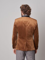 Bronze Slim Velvet Blazer - Image 1 of 12