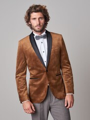 Bronze Slim Velvet Blazer - Image 2 of 12