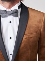 Bronze Slim Velvet Blazer - Image 4 of 12