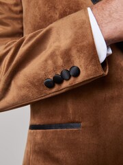 Bronze Slim Velvet Blazer - Image 5 of 12