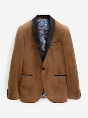 Bronze Slim Velvet Blazer - Image 7 of 12
