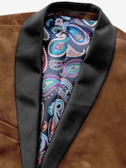 Bronze Slim Velvet Blazer - Image 9 of 12