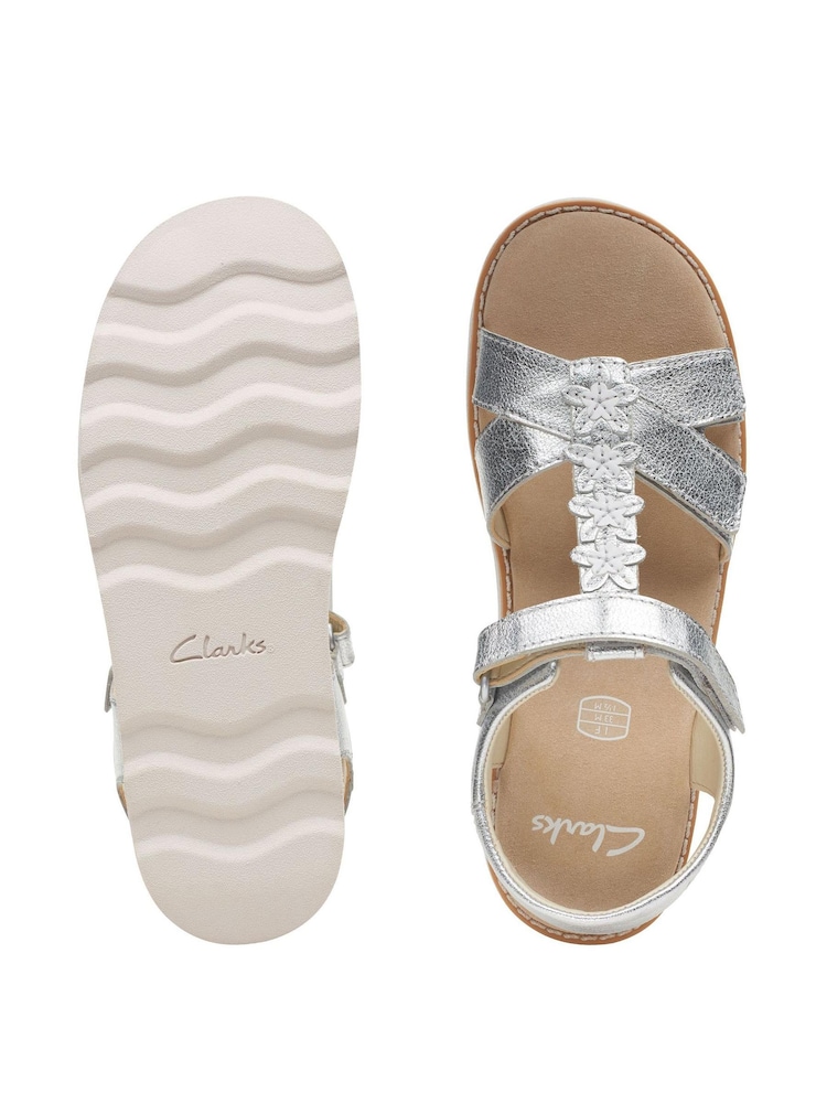 Clarks Crown Flower O. F Fit Sandalen aus Leder - Bild 7 von 7
