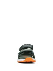 Clarks Khaki Green Clowder Print Wide Fit G Fit Sandals - Image 5 of 7