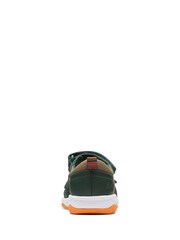 Clarks Khaki Green Clowder Print Wide Fit G Fit Sandals - Image 6 of 7