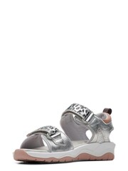 Clarks Silver Clowder Print O F Fit Sandals - Image 4 of 7