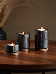 Black Bronx Tea Light Candle Holder - Image 1 of 7