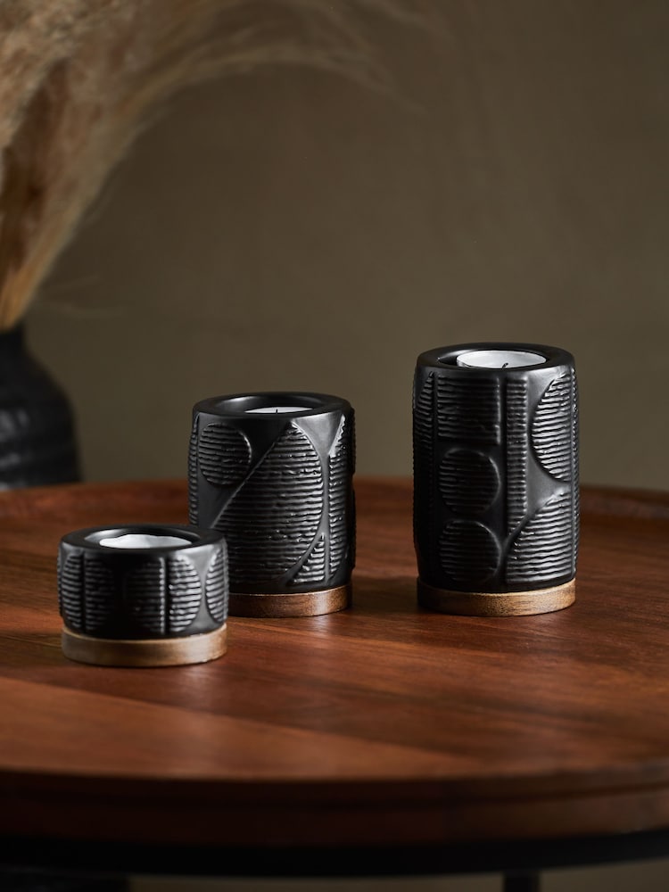 Black Bronx Tea Light Candle Holder - Image 2 of 7