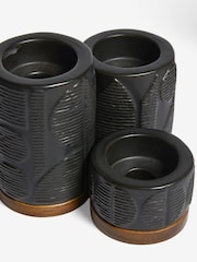 Black Bronx Tea Light Candle Holder - Image 7 of 7