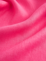 Pink Signature 100% Linen Short Sleeve Oxford Shirt - Image 9 of 9