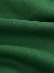 Green Standard Collar Signature 100% Linen Short Sleeve Shirt - Image 8 of 8