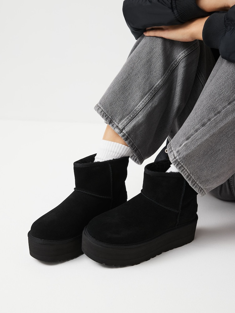 UGG Black Classic Mini Platform Boots - Image 1 of 8