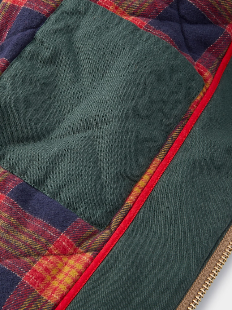 Aubin Green Dunstable Cotton Bomber Jacket - Image 7 of 7