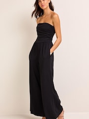 Noir - Combinaison bandeau en jersey - Image 1 de 5