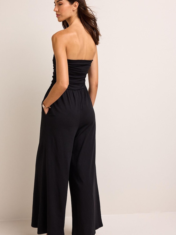 Noir - Combinaison bandeau en jersey - Image 2 de 5