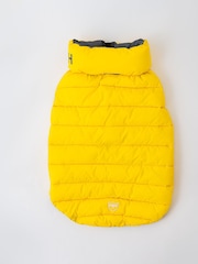 Hugo & Hudson Dark Green and Grey Reversible Dog Puffer Jacket - Image 6 of 9