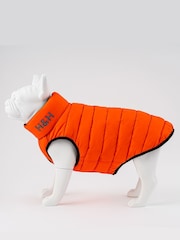 Hugo & Hudson Dark Green and Grey Reversible Dog Puffer Jacket - Image 2 of 4