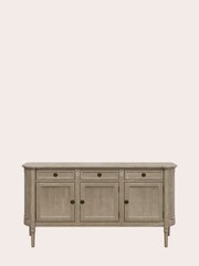 Laura Ashley Washed Dove Grey Alouette 3 Door 3 Drawer Sideboard - Image 2 of 4