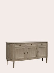 Laura Ashley Washed Dove Grey Alouette 3 Door 3 Drawer Sideboard - Image 3 of 4