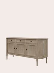 Laura Ashley Washed Dove Grey Alouette 3 Door 3 Drawer Sideboard - Image 4 of 4