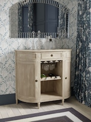 Laura Ashley Washed Dove Grey Alouette Drinks Cabinet - Image 1 of 4