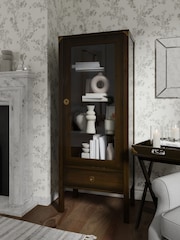 Laura Ashley Dark Chestnut Balmoral One Door One Drawer Display Unit - Image 1 of 4