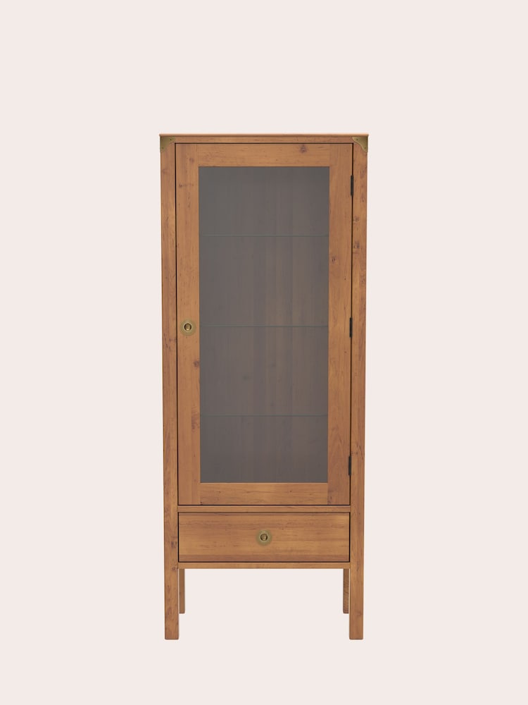 Laura Ashley Honey Gold Balmoral One Door One Drawer Display Unit - Image 2 of 4