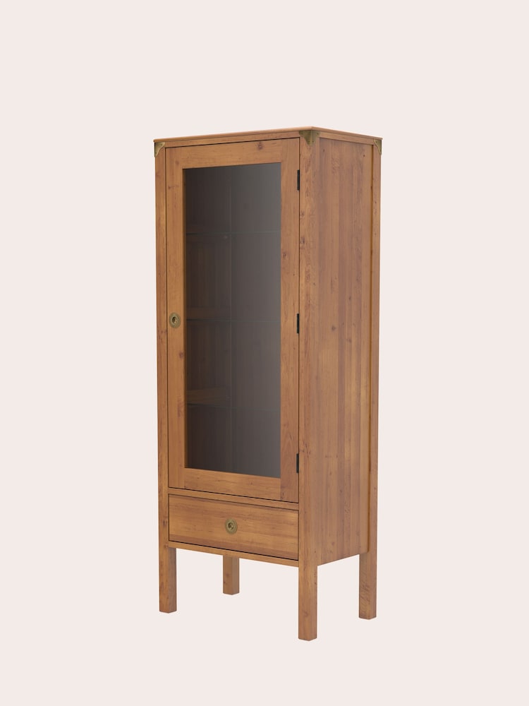 Laura Ashley Honey Gold Balmoral One Door One Drawer Display Unit - Image 4 of 4