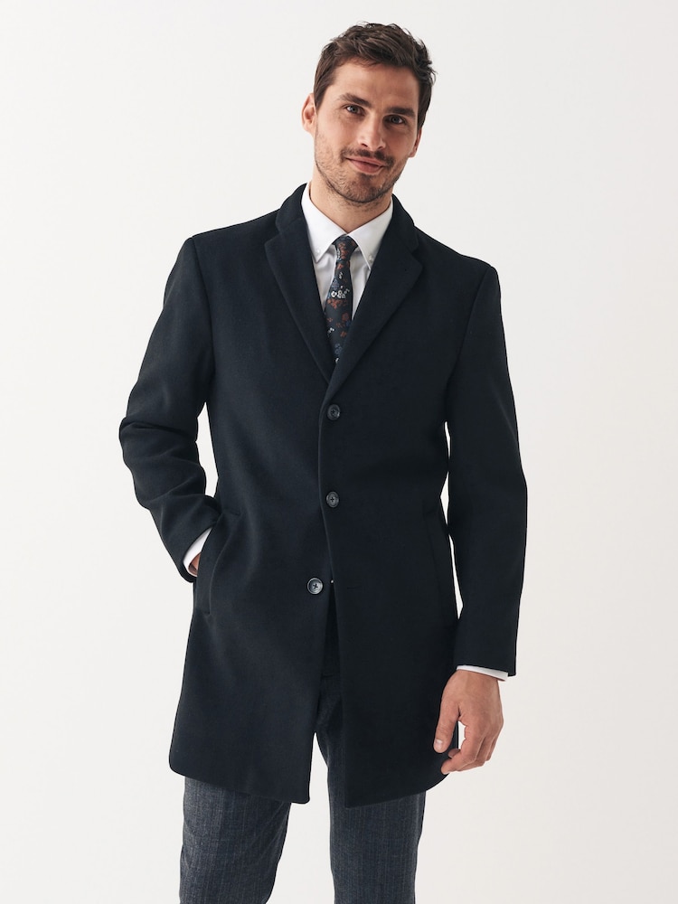 Black Epsom Smart Overcoat - Image 1 of 13