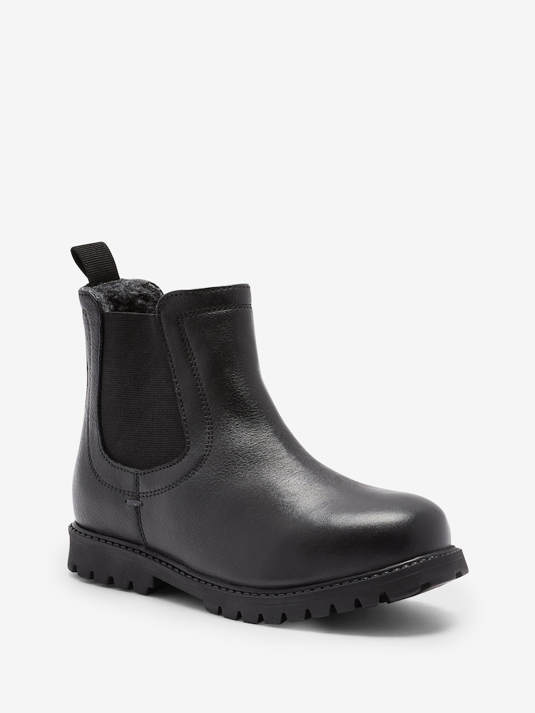 Noir - Bottines Chelsea en cuir à doublure chaude Thinsulate™ - Image 3 of 10