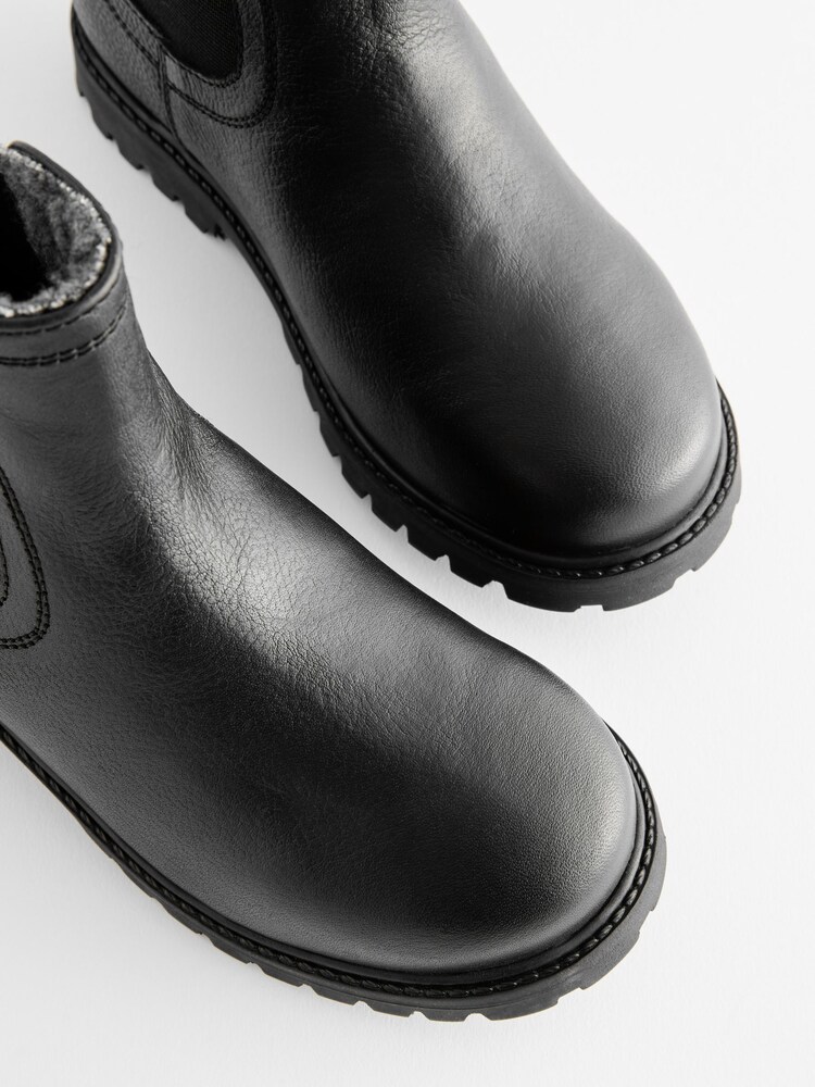 Noir - Bottines Chelsea en cuir à doublure chaude Thinsulate™ - Image 7 of 10