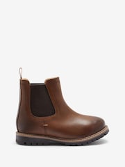 Chocolate Brown Standard Fit (F) Thinsulate™ Warm Lined Leather Chelsea Boots - Image 2 of 5