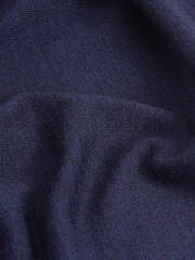 Navy Blue Premium 100% Merino Wool Roll Neck Jumper - Image 7 of 7