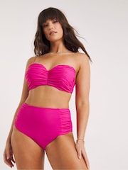 Figleaves Pink Fiji Ruched Detail Bikini Top - Image 2 of 4