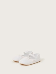 Monsoon Natural Baby Daisy Lace Walker Shoes - Image 1 of 3