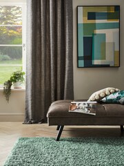 Green Comfy Twist Shaggy Rug - Image 4 of 6