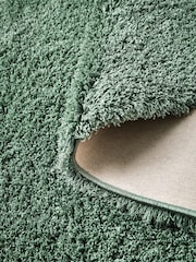 Green Comfy Twist Shaggy Rug - Image 5 of 6