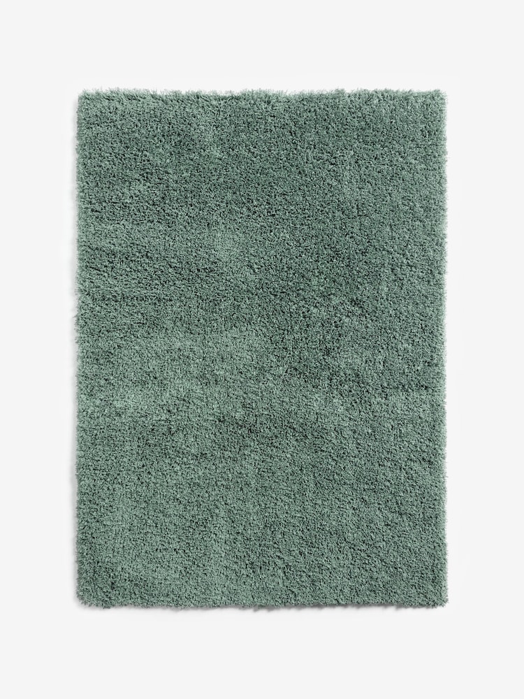 Green Comfy Twist Shaggy Rug - Image 6 of 6
