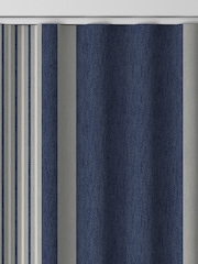 Laura Ashley Midnight 100% Cotton Tiverton Stripe Made To Measure Curtains - Image 8 of 9