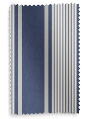 Laura Ashley Midnight 100% Cotton Tiverton Stripe Made To Measure Curtains - Image 9 of 9