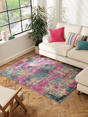 Multi Bright Abstract Rug - Image 1 of 5