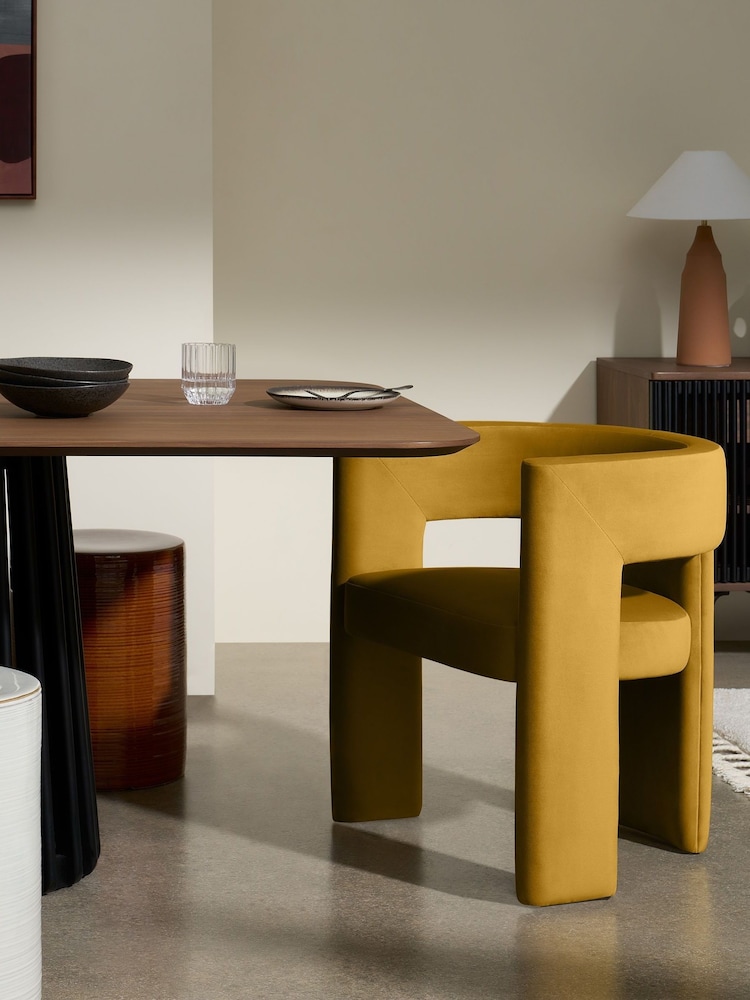 MADE.COM Ochre Yellow Kalaspel Dining Chair - Image 1 of 4