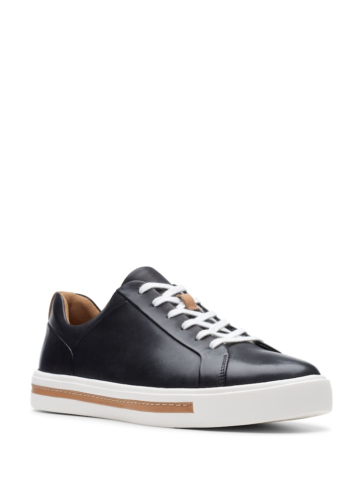 Clarks Black/white Standard Fit (F) Leather Un Maui Lace Shoes - Image 3 of 7