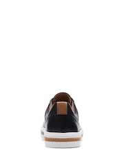 Clarks Black/white Standard Fit (F) Leather Un Maui Lace Shoes - Image 6 of 7