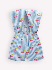 Boden Blue Tie Waist Woven Playsuit - Image 2 of 3