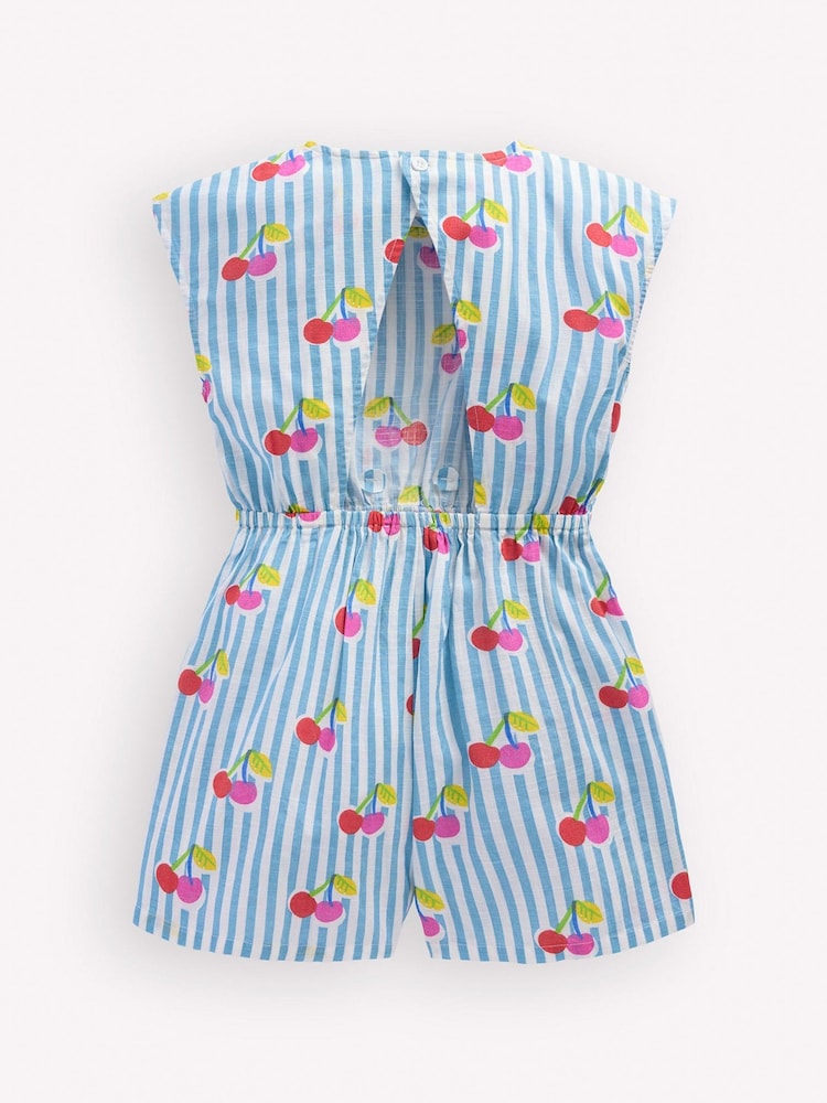 Boden Blue Tie Waist Woven Playsuit - Image 2 of 3 Boden Blue Tie Waist Woven Playsuit - Image 2 of 3