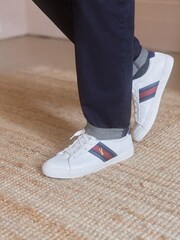 White Stripe Stag Trainers - Image 1 of 5